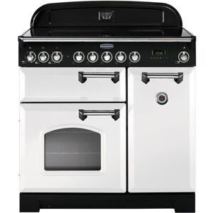 Rangemaster CDL90ECWH/C Classic Deluxe 90cm Ceramic Range Cooker 114270 - WHITE