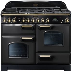 Rangemaster CDL110DFFCB/B Classic Deluxe 110cm Dual Fuel Range Cooker 129600 - CHARCOAL BLACK