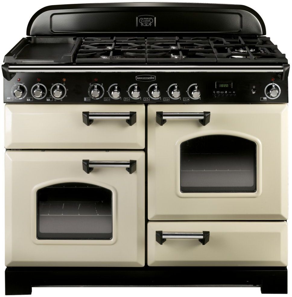 Rangemaster CDL110DFFCR/C Classic Deluxe 110cm Dual Fuel Range Cooker 79790 - CREAM