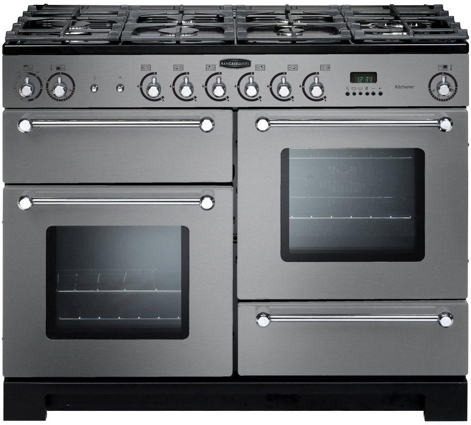 Rangemaster KCH110DFFSS/C Kitchener 110cm Dual Fuel Range Cooker 98830 - STAINLESS STEEL