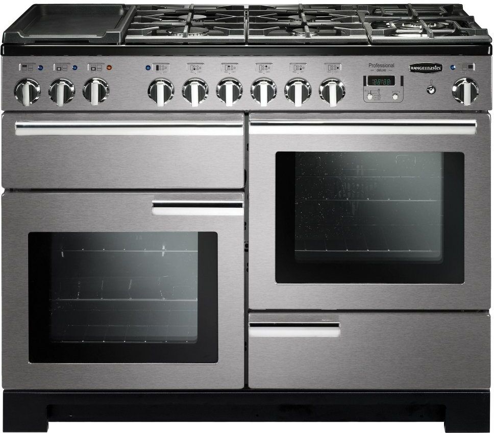 Rangemaster PDL110DFFSS/C Professional Deluxe 110cm Dual Fuel Range Cooker 97510 - STAINLESS STEEL