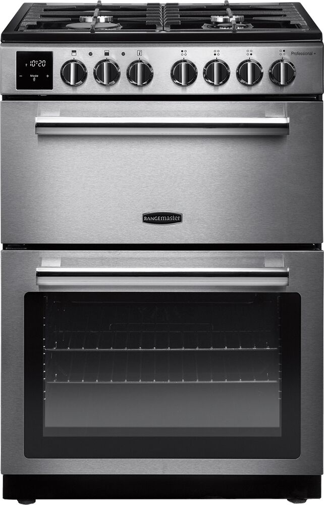 Rangemaster PROPL60DFFSS/C Professional Plus 60cm Freestanding Dual Fuel Cooker - STAINLESS STEEL