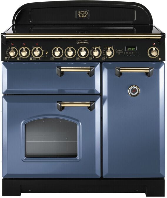 Rangemaster CDL90ECSB/B Classic Deluxe 90cm Ceramic Range Cooker 129490 - STONE BLUE