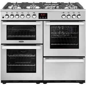 Belling COOKCENTRE 100DFTPROFSTA 4081 100cm Dual Fuel Range Cooker - STAINLESS STEEL