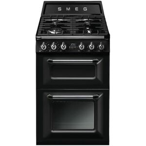 Smeg TR62BL 60cm Victoria Freestanding Dual Fuel Cooker - BLACK