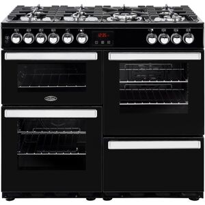 Belling COOKCENTRE 100DFTBLK 4083 100cm Dual Fuel Range Cooker - BLACK