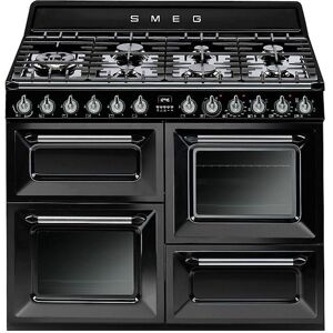 Smeg TR4110BL1 110cm Victoria Dual Fuel Range Cooker - BLACK