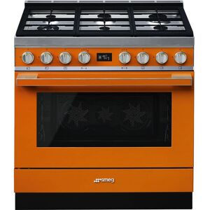 Smeg CPF9GPOR 90cm Portofino Pyrolytic Dual Fuel Range Cooker - ORANGE