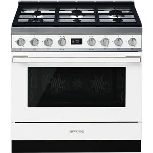 Smeg CPF9GPWH 90cm Portofino Pyrolytic Dual Fuel Range Cooker - WHITE