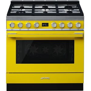 Smeg CPF9GPYW 90cm Portofino Pyrolytic Dual Fuel Range Cooker - YELLOW