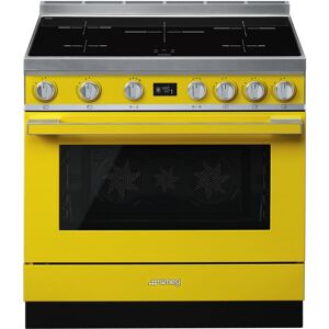 Smeg CPF9IPYW 90cm Portofino Pyrolytic Induction Range Cooker - YELLOW