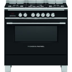 Fisher & Paykel Fisher Paykel OR90SCG4B1 90cm Dual Fuel Range Cooker - BLACK