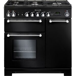 Rangemaster KCH90NGFBL/C Kitchener 90cm Gas Range Cooker 116750 - BLACK