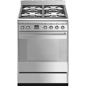 Smeg SUK61MX9 60cm Concert Freestanding Dual Fuel Cooker - STAINLESS STEEL