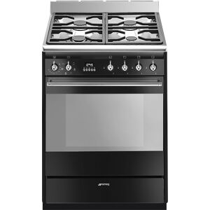 Smeg SUK61MBL9 60cm Concert Freestanding Dual Fuel Cooker - BLACK