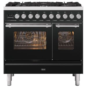 Ilve PD096WE3MG 90cm Roma Dual Fuel Twin Oven Range Cooker - GRAPHITE