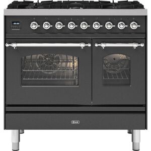 Ilve PD096NE3MG 90cm Milano Dual Fuel Twin Oven Range Cooker - GRAPHITE