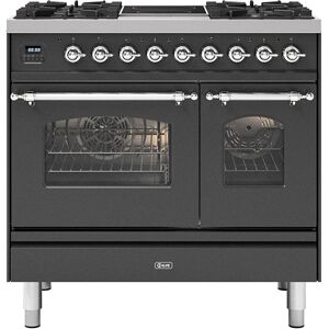 Ilve PD09INE3MG 90cm Milano Mixed Fuel Twin Oven Range Cooker - GRAPHITE