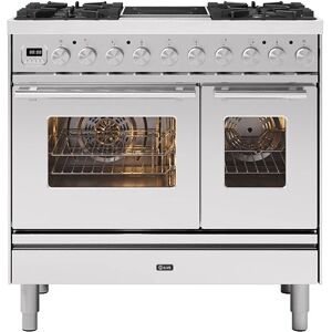 Ilve PD09IWE3SS 90cm Roma Mixed Fuel Twin Oven Range Cooker - STAINLESS STEEL