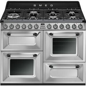 Smeg TR4110X-1 110cm Victoria Dual Fuel Range Cooker With Black Hob - STAINLESS STEEL