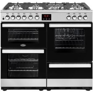 Belling COOKCENTRE 100DFTSTA 4082 100cm Dual Fuel Range Cooker - STAINLESS STEEL