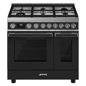 Smeg CPF92GMA 90cm Portofino Dual Fuel Twin Oven Range Cooker - ANTHRACITE