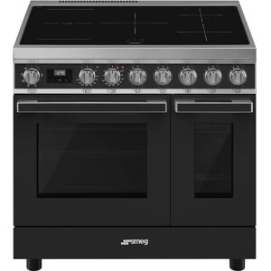 Smeg CPF92IMA 90cm Portofino Induction Twin Oven Range Cooker - ANTHRACITE