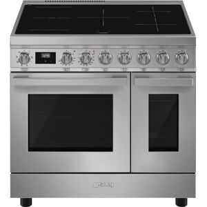 Smeg CPF92IMX 90cm Portofino Induction Twin Oven Range Cooker - STAINLESS STEEL