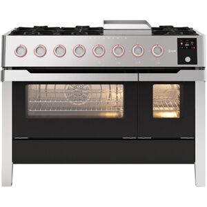 Ilve PM12FDS3/SS 120cm Panoramagic Dual Fuel Range Cooker With Frytop - STAINLESS STEEL