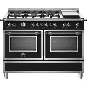 Bertazzoni HER126G2ENET 120cm Heritage Dual Fuel Range Cooker - BLACK