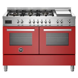 Bertazzoni PRO126G2EROT 120cm Professional Dual Fuel Range Cooker - RED