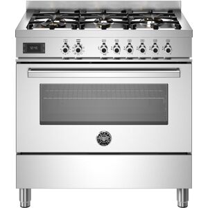 Bertazzoni PRO96L1EXT 90cm Professional Dual Fuel Range Cooker - STAINLESS STEEL