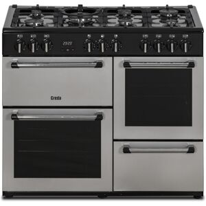 Creda C100RCDFCS 100cm Contemporary Dual Fuel Range Cooker - SILVER