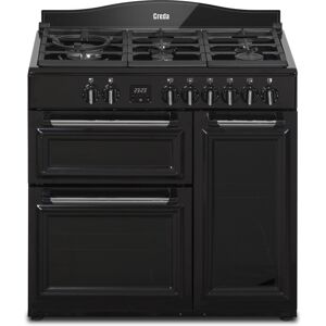 Creda C90RCDFTBL 90cm Traditional Dual Fuel Range Cooker - BLACK