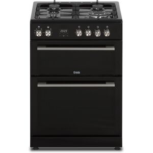 Creda C60DFDOBL 60cm Freestanding Contemporary Dual Fuel Cooker - BLACK