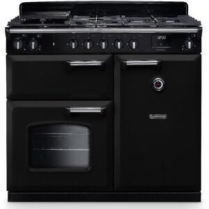 Rangemaster CL100DFPGBL/CM1 Classic 100cm Dual Fuel Range Cooker Chrome Trim 14190 - BLACK Rangemaster CL100DFPGBL/CM1 Classic 100cm Dual Fuel Range Cooker Chrome Trim 14190 - BLACK