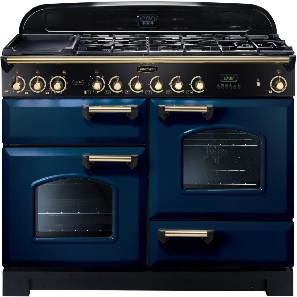 Rangemaster CDL110DFFRB/B Classic Deluxe 110cm Dual Fuel Range Cooker 112920 - BLUE
