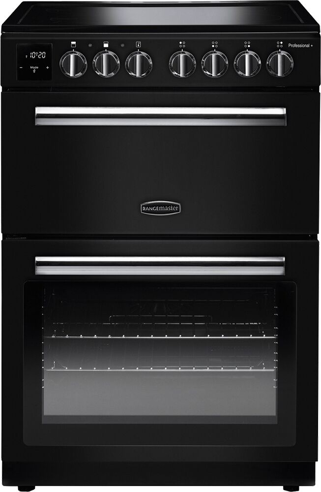 Rangemaster PROPL60ECBL/C Professional Plus 60cm Freestanding Ceramic Cooker - BLACK