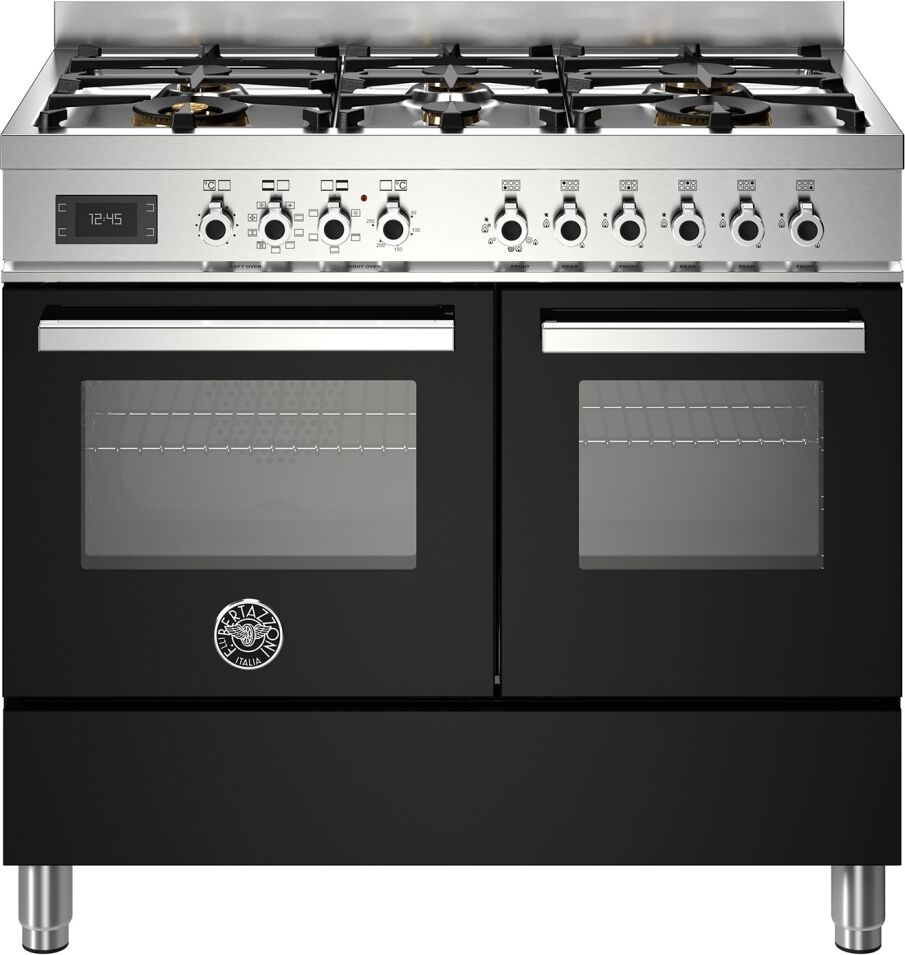 Bertazzoni PRO106L2ENET 100cm Professional Dual Fuel Range Cooker - BLACK