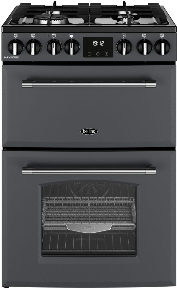 Belling BEL MRA FARMHOUSE 60DF ANT 11812 60cm Dual Fuel Mini Range Cooker - ANTHRACITE