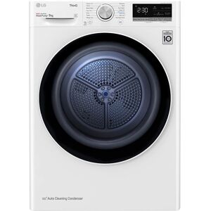 LG FDV709W 9kg Eco Hybrid Heat Pump Condenser Tumble Dryer - WHITE