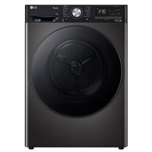 LG FDV909BN 9kg Eco Hybrid Heat Pump Condenser Dryer - BLACK STEEL