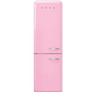 Smeg FAB32LPK5 60cm Retro Frost Free Fridge Freezer Left Hand Hinge - PINK