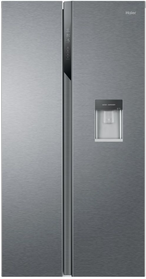 Haier HSR3918EWPG American Style Series 3 Fridge Freezer With Water Dispenser - SILVER