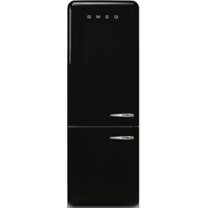 Smeg FAB38LBL5 70cm Retro Frost Free Fridge Freezer Left Hand Hinge - BLACK