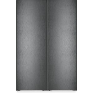 Liebherr XRFBD5220 123cm Plus Side By Side Fridge Freezer - BLACK STEEL