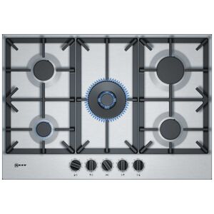 Neff T27DS59N0 75cm 5 Burner FlameSelect Gas Hob - STAINLESS STEEL