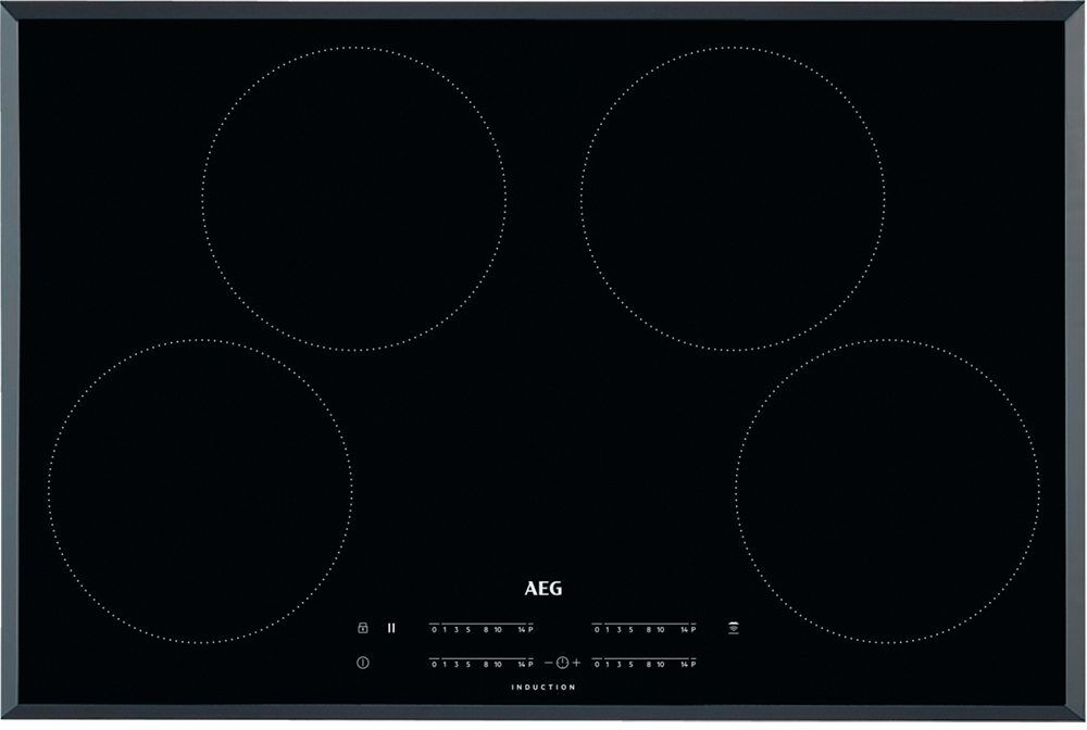 AEG IKB84401FB 78cm 4 Zone Hob2Hood Bevelled Induction Hob - BLACK