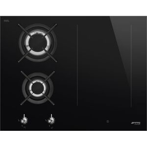 Smeg PM3643D Classic 65cm Frameless Mixed Induction And Gas Hob - BLACK