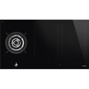 Smeg PM3953D Classic 90cm Frameless Mixed Induction And Gas Hob - BLACK